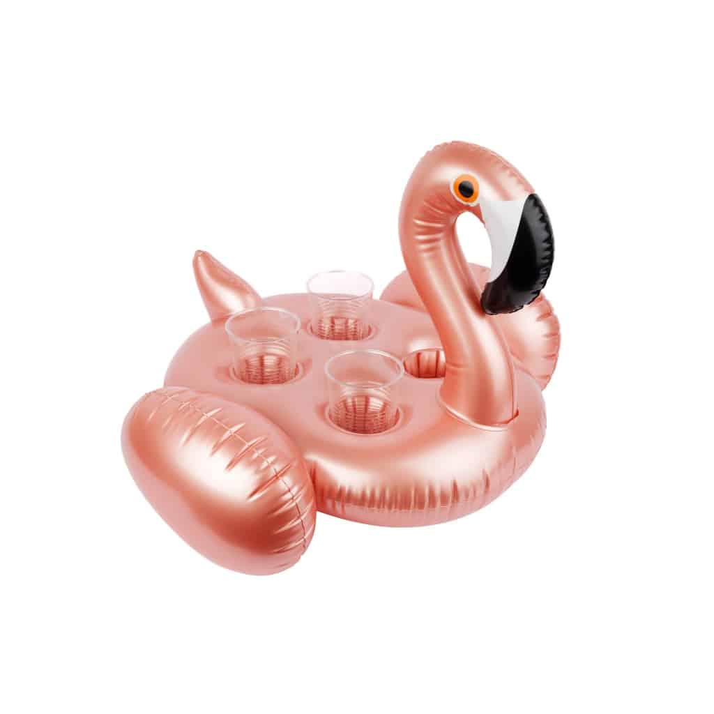 ΦΟΥΣΚΩΤΗ ΘΗΚΗ ΓΙΑ ΠΟΤΑ ROSE GOLD FLAMINGO SUNNYLIFE