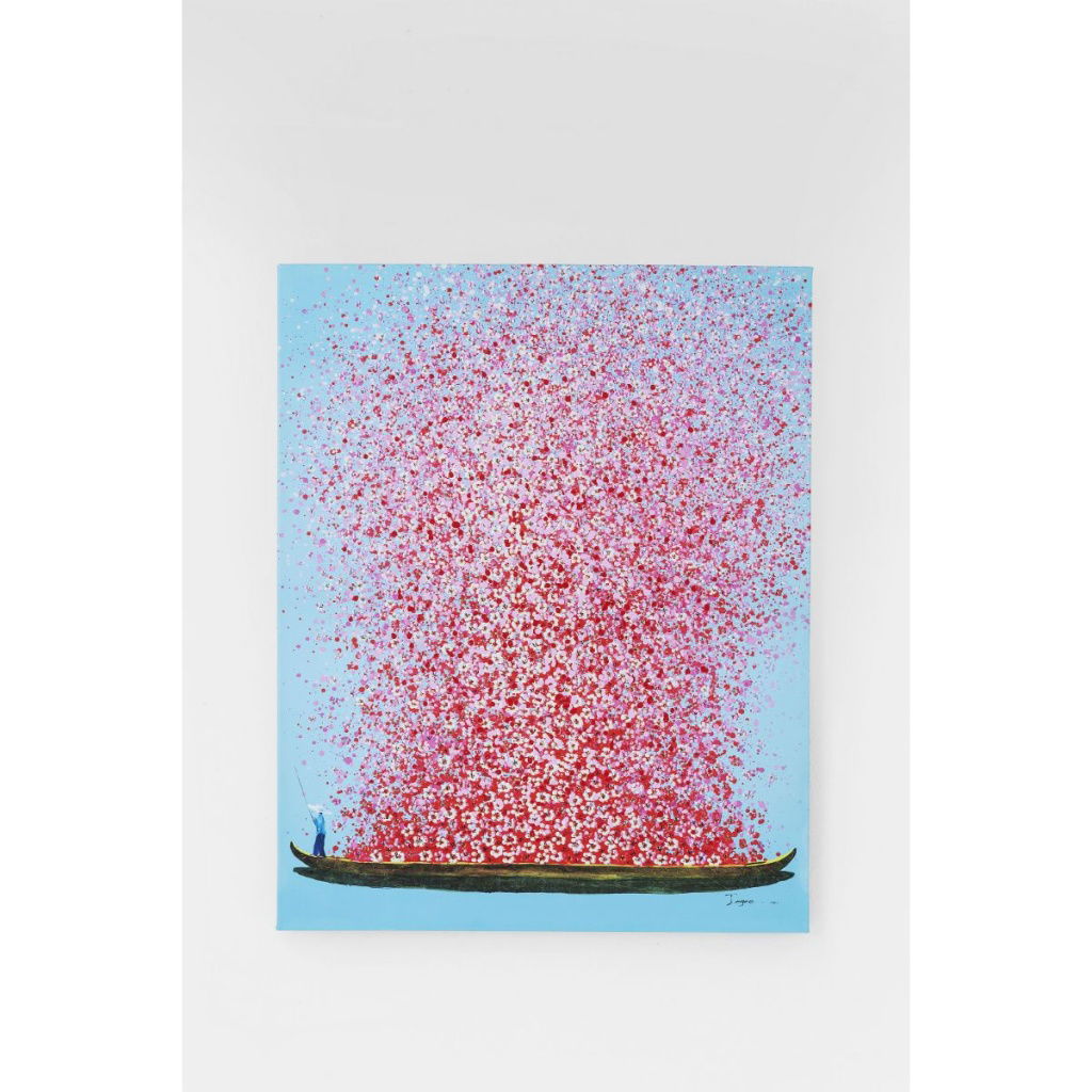 Πίνακας Tuched Flower Boat 100x80cm