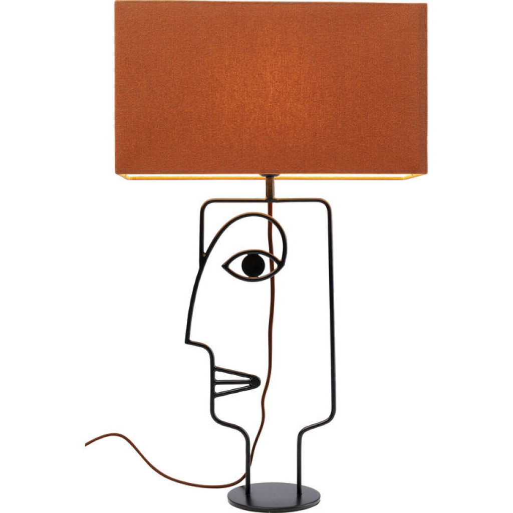 ΕΠΙΤΡΑΠΕΖΙΑ ΛΑΜΠΑ FACE WIRE ORANGE H66CM