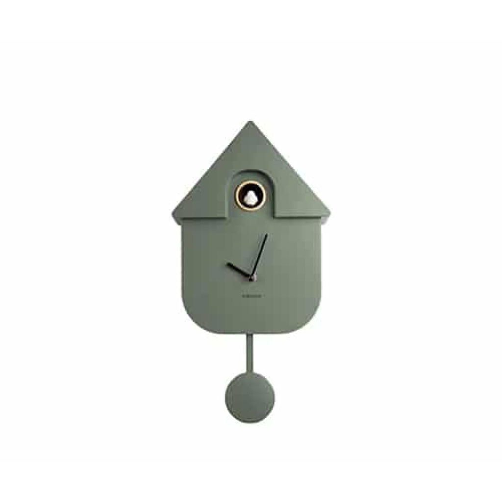 Ρολόι Τοίχου Κούκος Modern Olive Green Karlsson