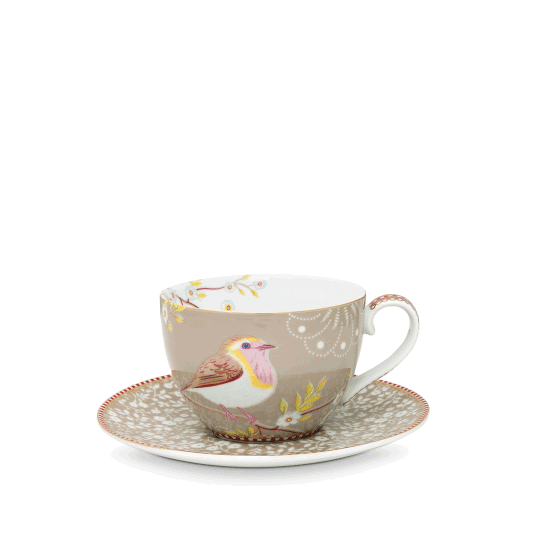 Κούπα Τσαγιού Floral Early Bird Khaki