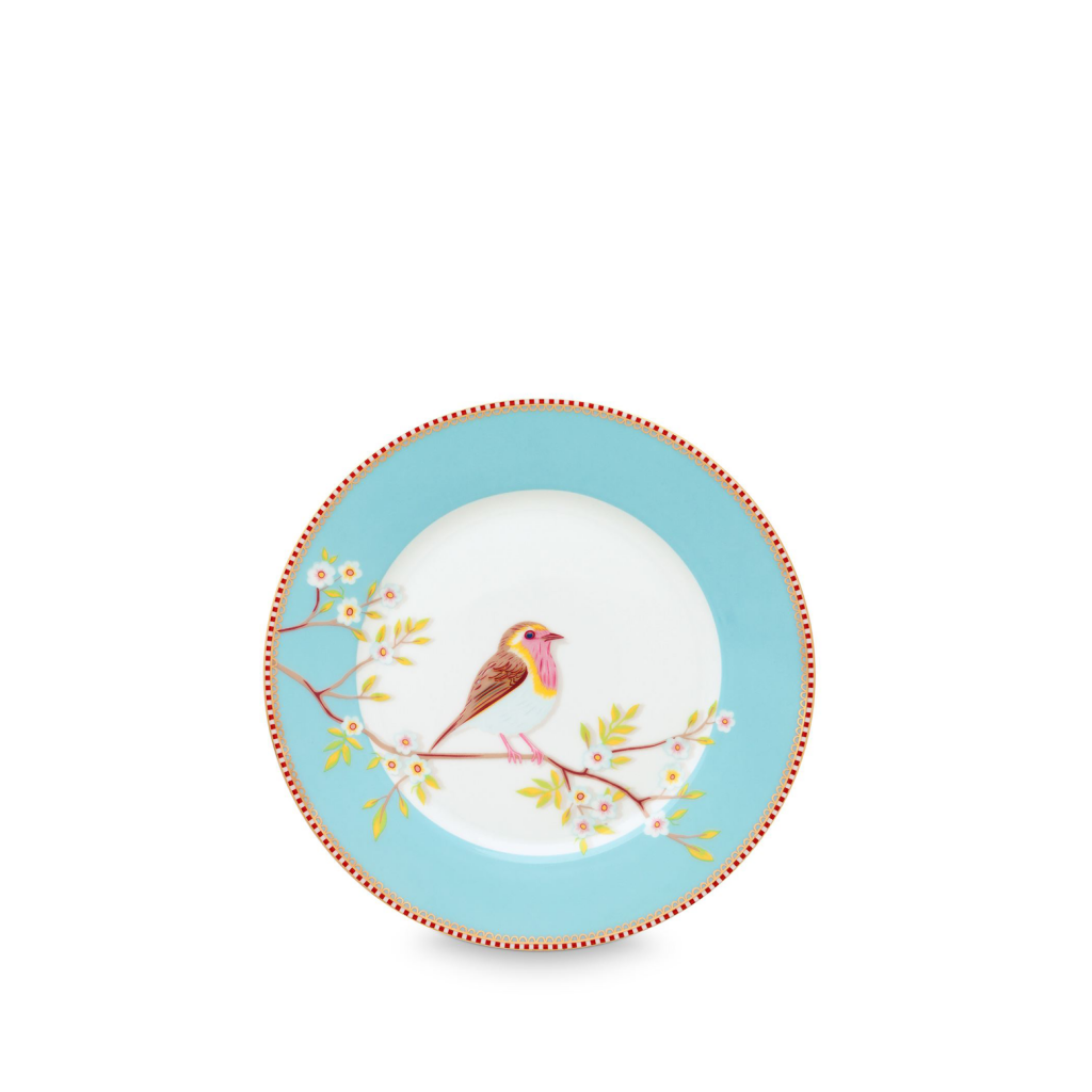 Set 6 Πιάτα Φρούτου Floral Breakfast Plate Early Bird 21 Cm Μπλε