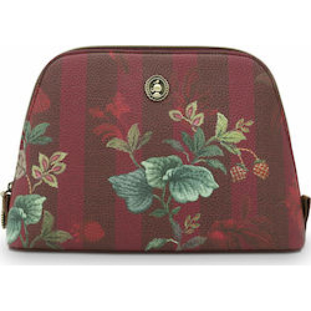 ΝΕΣΕΣΕΡ PIP STUDIO MEDIUM LEAFY STITCH BURGUNDY 24/17x16.5x8 CM ARTIFICIAL LEATHER