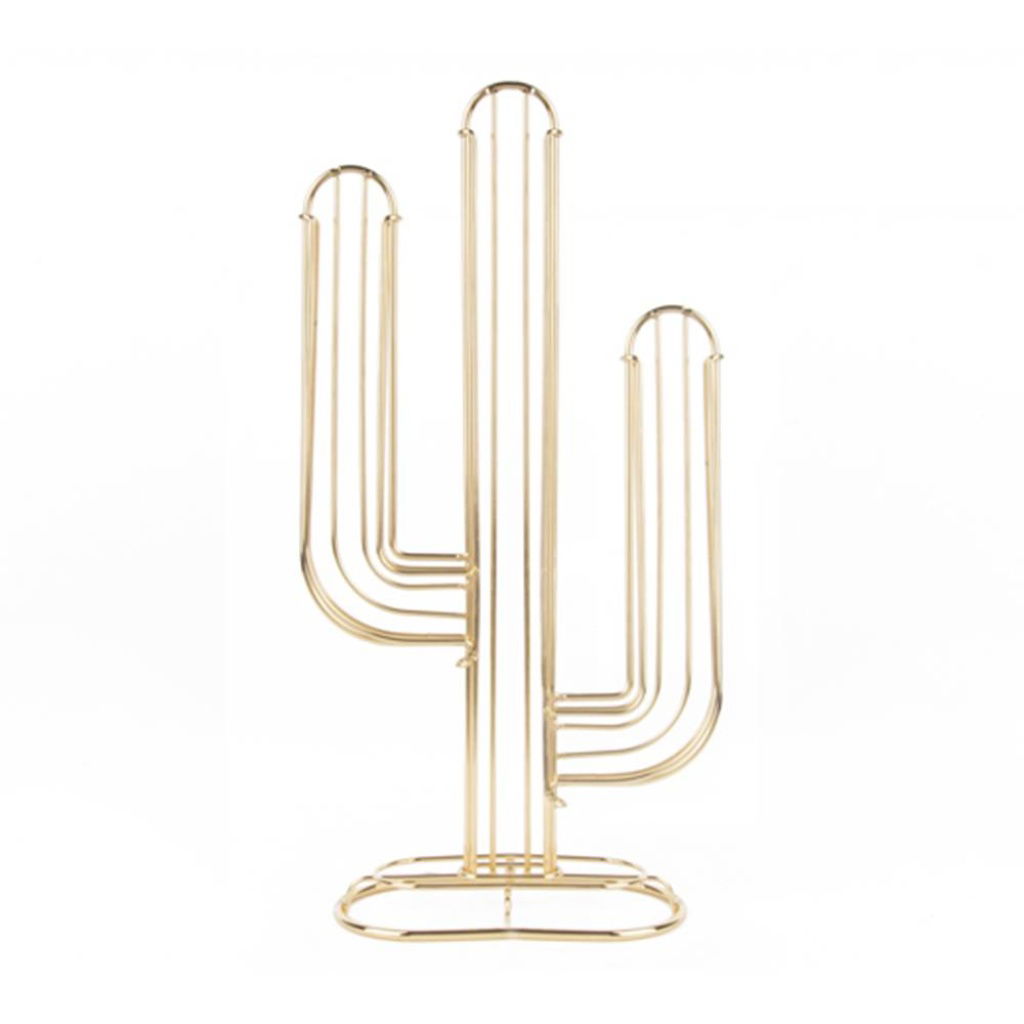 Coffee Cup Holder Cactus GOLD 40 X 20.5 CM