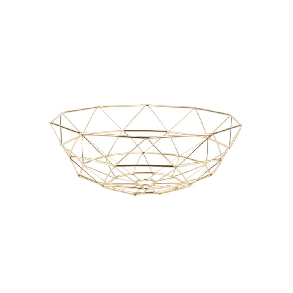 ΦΡΟΥΤΙΕΡΑ ΜΕΤΑΛΛΙΚΗ ΧΡΥΣΗ DIAMOND LARGE D.35CM