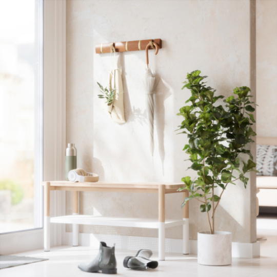 Κρεμάστρα Τοίχου Flip 5 Hook Ξύλινη Καφέ 50.8x3.2x6.7cm