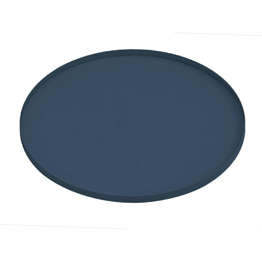 Present Time Tray Round Iron Blue 39,5Cm