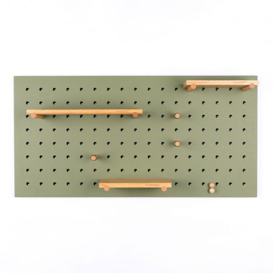 Μεταλλική Ραφιέρα Με Μπαμπού Πράσινη 90x45cm