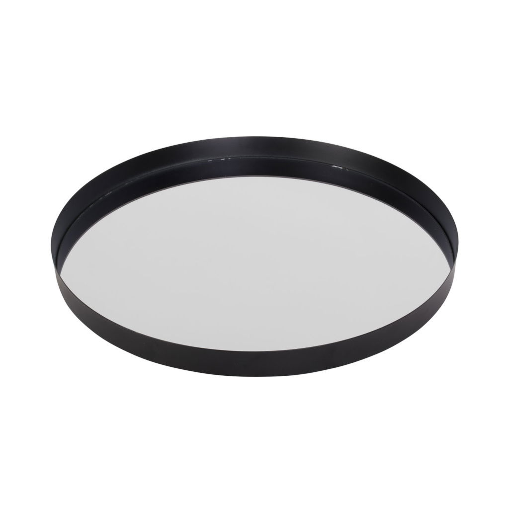 Διακοσμητικός Δίσκος Μεταλλικός Mirage Round Silver Mirror 40cm