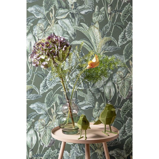 Διακοσμητική Φιγούρα Large Bird Flocked Green 18.5cm