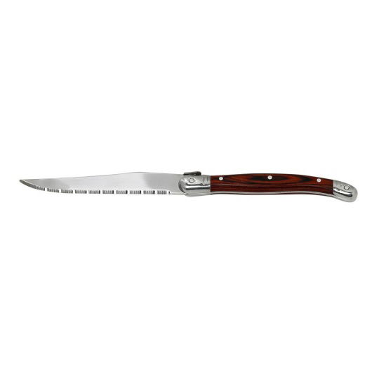 Antique Cut Μαχαιρι Steak Ασημι Λαβη - New Blade-  Χρωμα Ξυλου Ss420 1.5Mm 23Ek 12τμχ