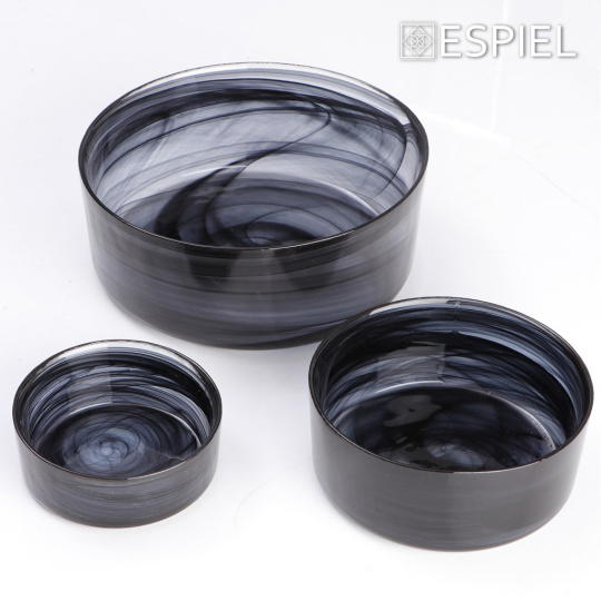 Dis. Atlas Μπωλ ''Alabaster'' Μαυρο 15Χ6,5Εκ 6τμχ