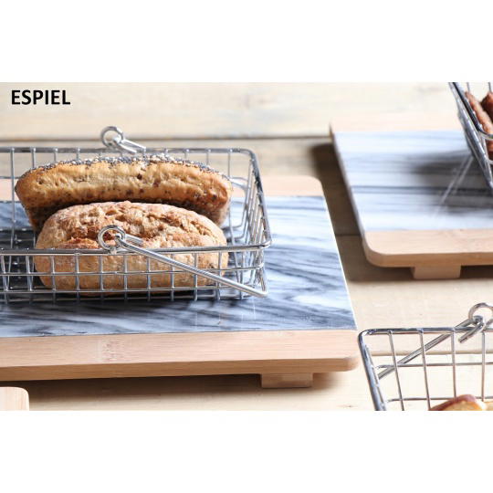 Καλαθακι ''Sup.market''  Χρωμιο Μεσ. 18.5Χ13Χ5Εκ. 3τμχ