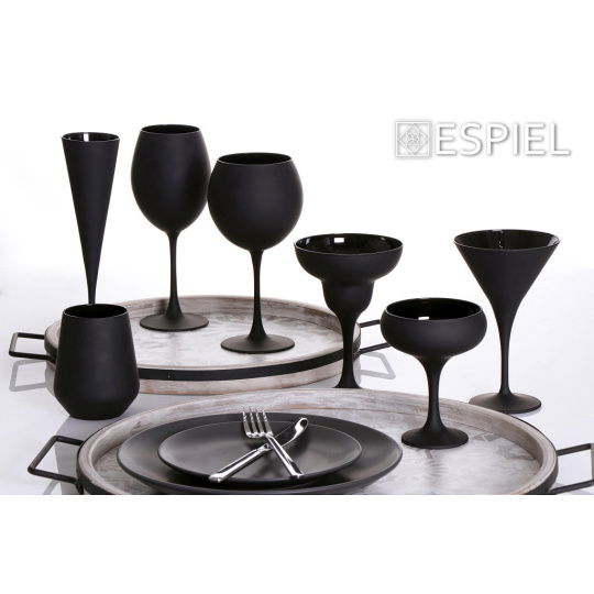 Dis. Maya Black Ποτηρι Martini ''Κωνικο'' Μαυρο Mat 250Cc 10,5Χ17,5Εκ 6τμχ