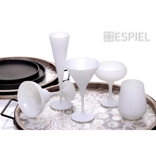Dis. Maya White Ποτηρι Σαμπ. Coupe Λευκο Ματ 270Cc 9,5Χ13,2Εκ 6τμχ