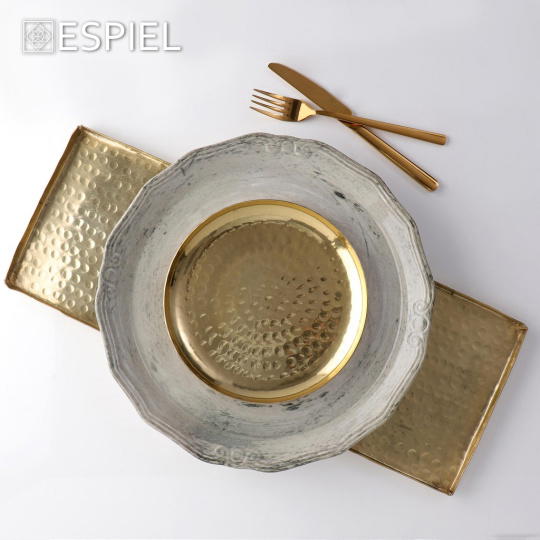 Dis. Pandora Gold Πλατω Αλουμ.στρογγ. ''Σφυρηλατο'' Κουπ 19.5Εκ 4τμχ