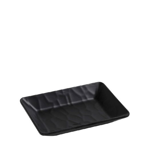 Black Μπωλ Ορθογ. 17Χ12,55Εκ Wavy Matte Μελαμινησ 6τμχ