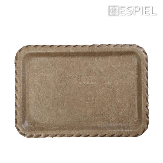 Μπεζ Δισκοσ Δερματ. Ορθογων. 36Χ46Εκ