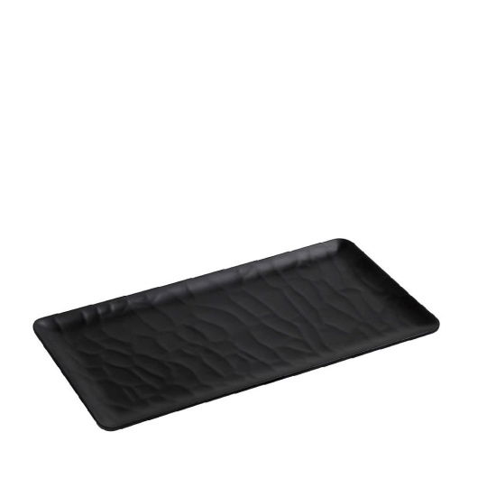 Black Δισκοσ Μπουφε 1/3 32,5Χ17,6Εκ Wavy Matte Μελαμινησ