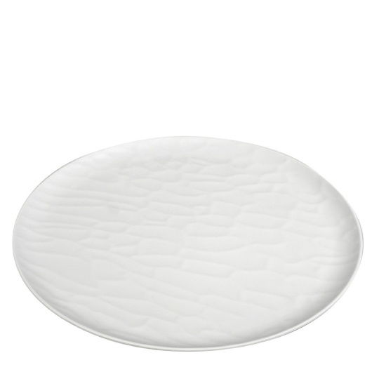 White Πιατο Ρηχο Στρογγ. 32Εκ Wavy Matte Μελαμινησ 6τμχ