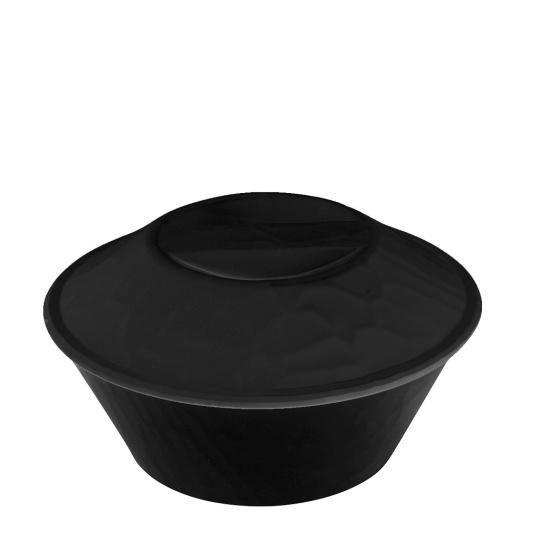 Black Καπακι  Στρογγ. 24Χ24Χ4,5Εκ Wavy Matte Μελαμινησ