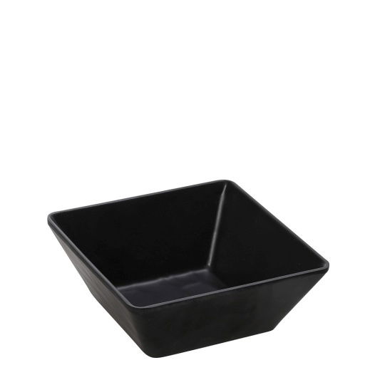 Black Μπωλ   Τετραγ.18X18X7Εκ Wavy Matte Μελαμινησ 6τμχ
