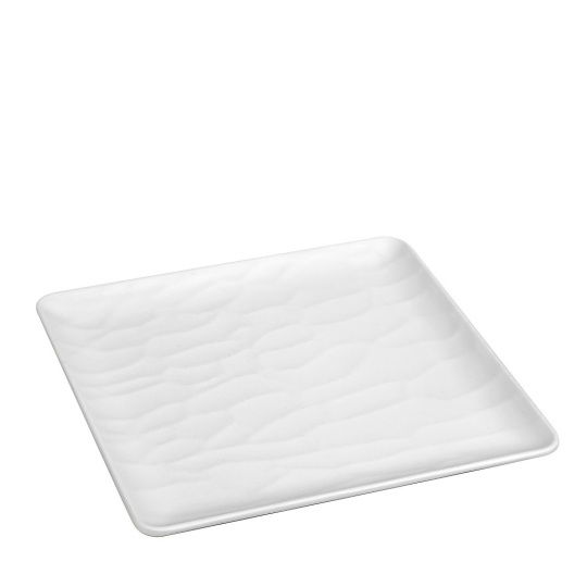 White  Πιατο Ρηχο Τετραγ. 26Εκ Wavy Matte Μελαμινησ 6τμχ