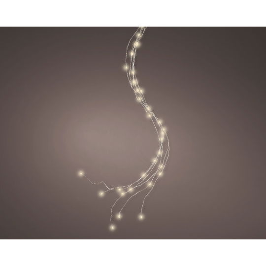 Micro 60Led Φωτάκια Ασημί Indoor Warm White 93cm