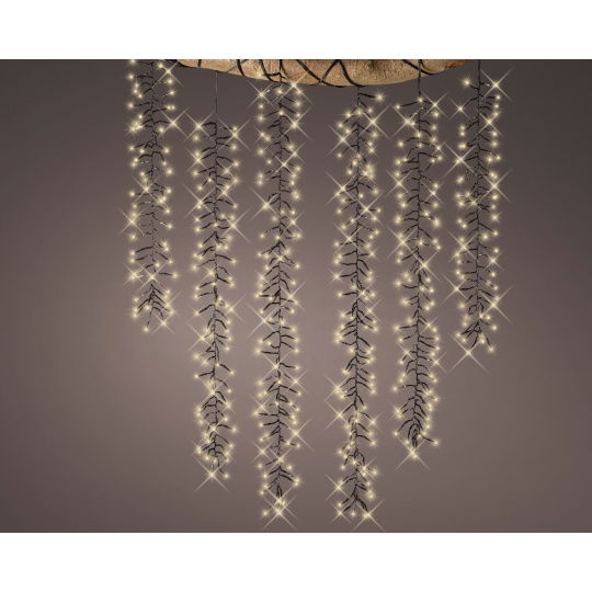 480Led Φωτάκια Βροχή Θερμού Φωτισμού Cluster Outdoor Warm White 100cm