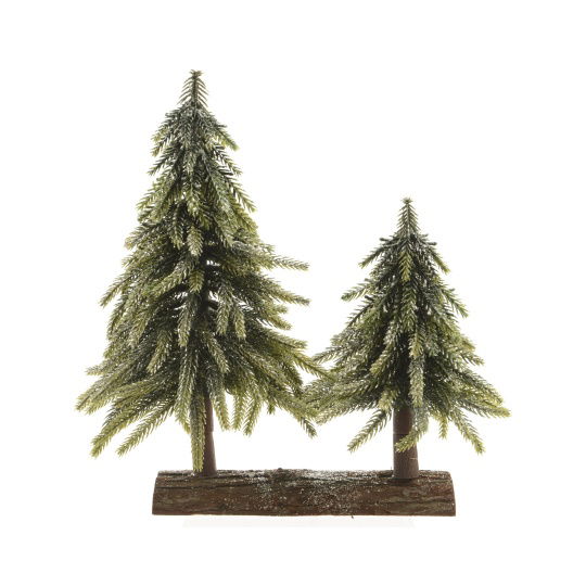 Διακοσμητικά Δεντράκια Ασημί Glitter 28cm