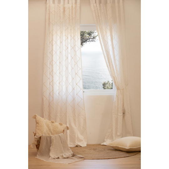 Calma House - Έτοιμη Κουρτίνα Royal White 140x280cm