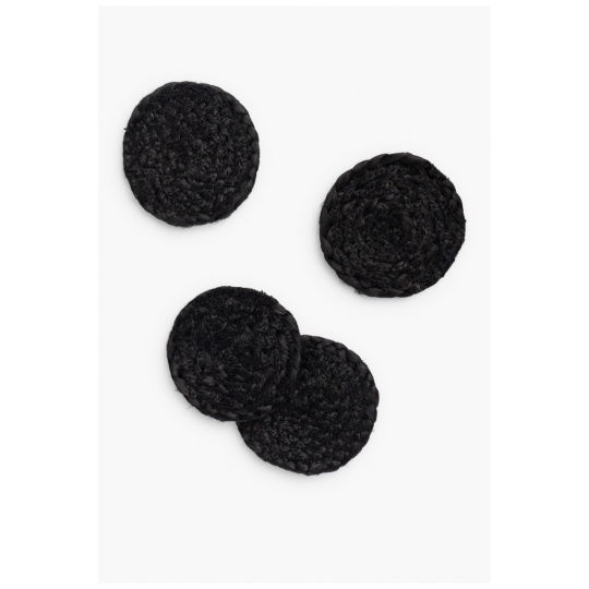 Calma House - Σετ 4 Σουβέρ Jute Ural Black 10cm