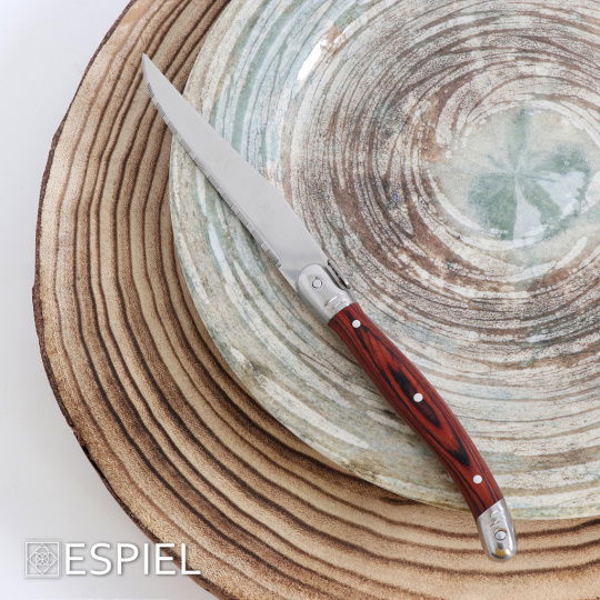 Antique Cut Μαχαιρι Steak Ασημι Λαβη - New Blade-  Χρωμα Ξυλου Ss420 1.5Mm 23Ek 12τμχ