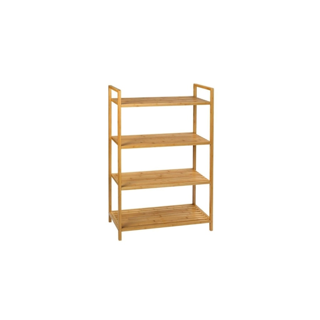 Andrea House - Ραφιέρα Μπάνιου 4 Επιπέδων Bamboo Rectagular 70,5 x 30,5 x 104cm