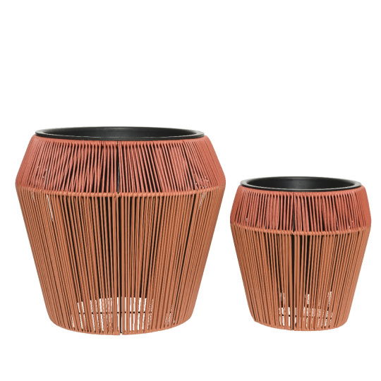 Σετ2 Κασπώ Terracotta Εξωτερικού Χώρου Ruby Plastic 42x38cm