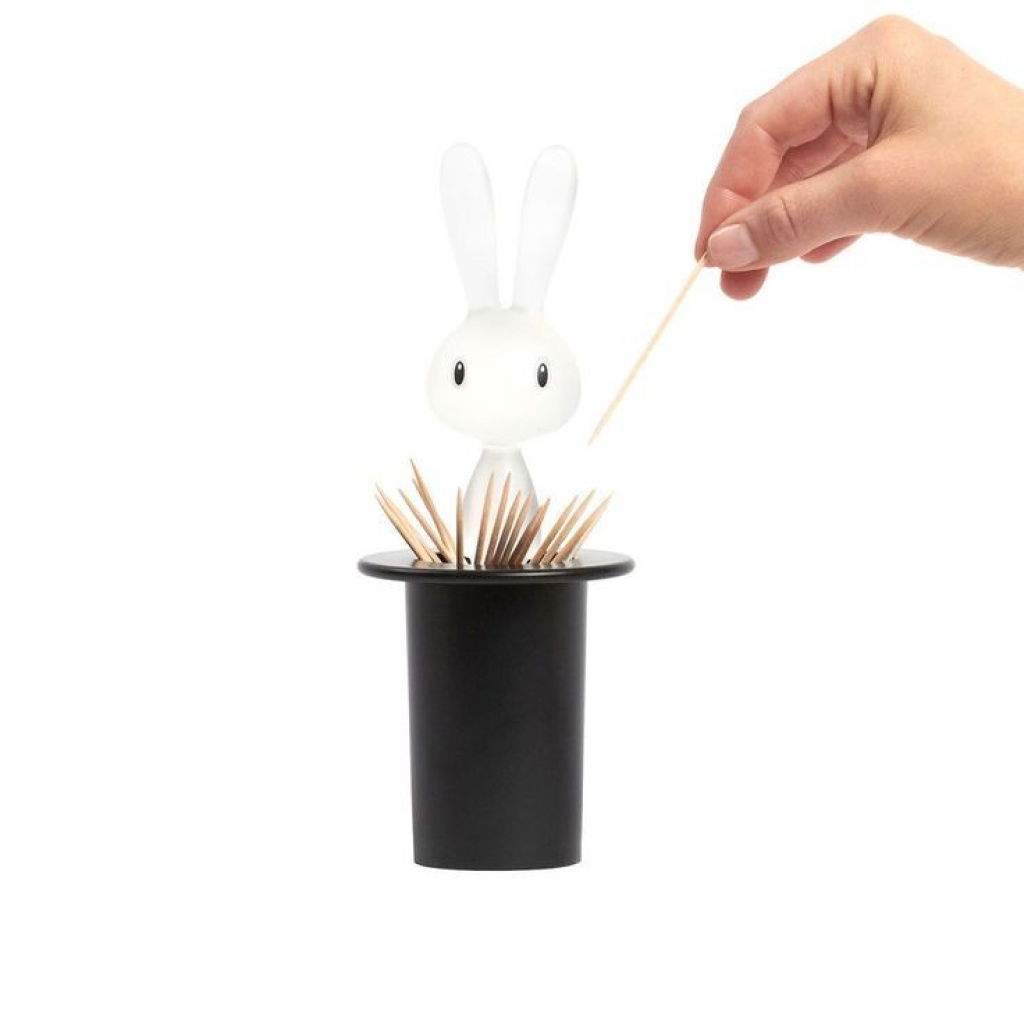 Θήκη για Οδοντογλυφίδες Μαύρη Magic Bunny 14x7cm