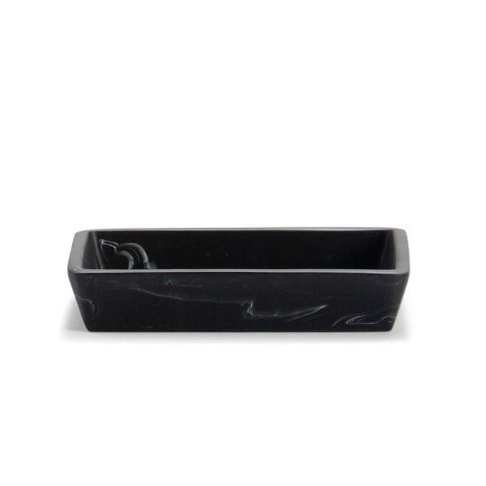 Andrea House - Βάση Για Σαπούνι Vintage Black Marble Effect