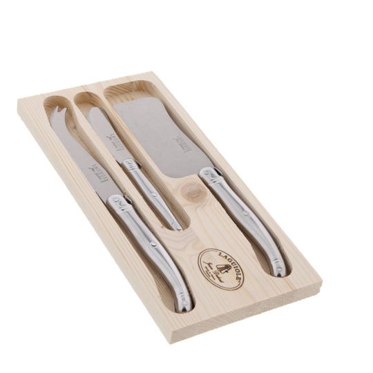 Σετ3 Μαχαίρια Τυριού Laguiole με Λαβή Inox 22cm