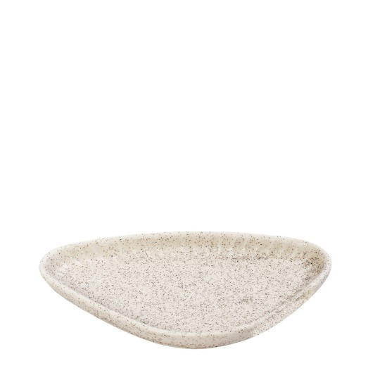 Dis. Gobi White Sand Handmade Πιατακι Τριγων. Λευκο Mat 20Χ11Χ2,6Εκ 6τμχ