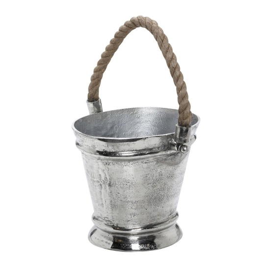 Σαμπανιερα Αλουμ. Ασημι Με Σχοινι 26Χ20Χ22Εκ