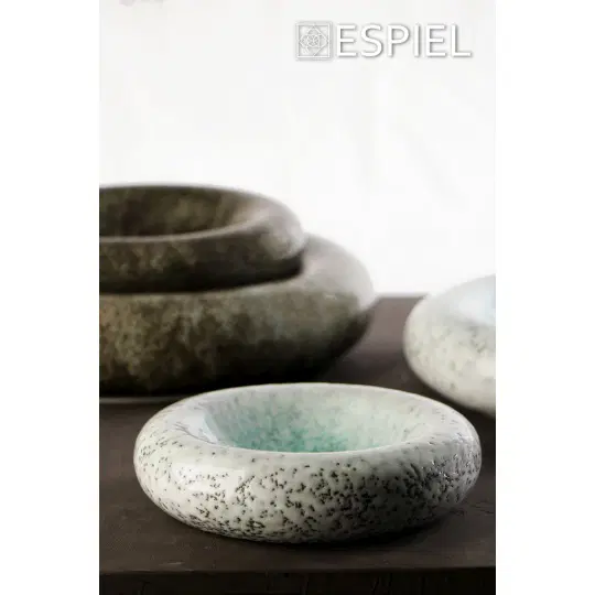 Fusion Πιατο Λευκο-Πρασινο 20,3Χ5Εκ 2τμχ