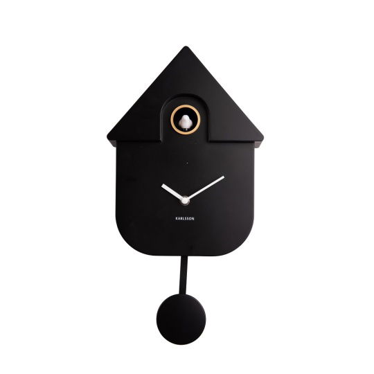 Ρολόι Τοίχου Κούκος Modern Black Karlsson 21x41x8.5cm