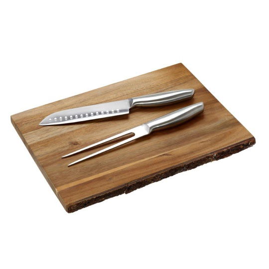 Set3 Soul Kitchen Πλατώ Σερβιρίσματος Ξύλινο για Ψητά 38x28 cm