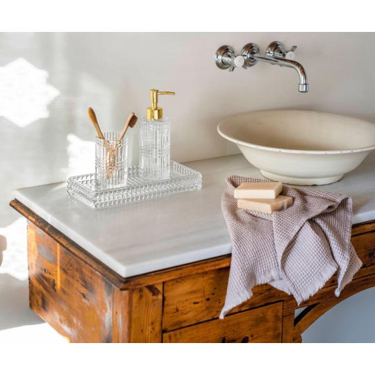 Andrea House - Αντλία Για Σαπούνι Diamond Glass Golden