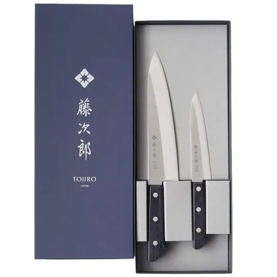 Σετ2 Μαχαιριών Γενικής Χρήσης 13.5cm & Μαχαίρι Chef 20cm σε Συσκευασία Δώρου Tojiro Basic