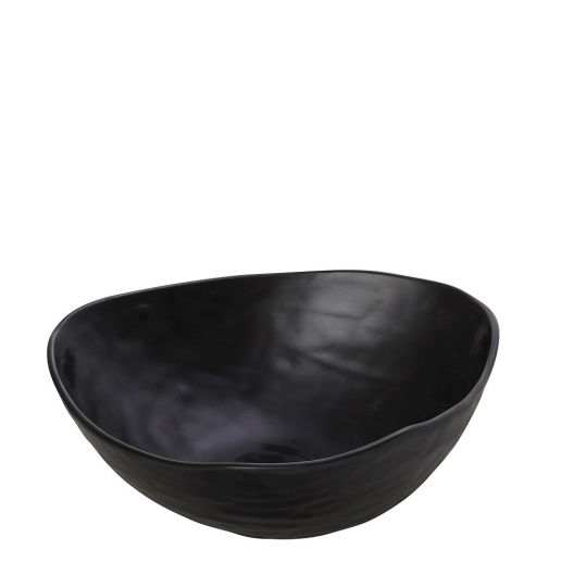 Black Μπωλ  Τριγ.25X25,5X9Εκ Wavy Matte Μελαμινησ 3τμχ