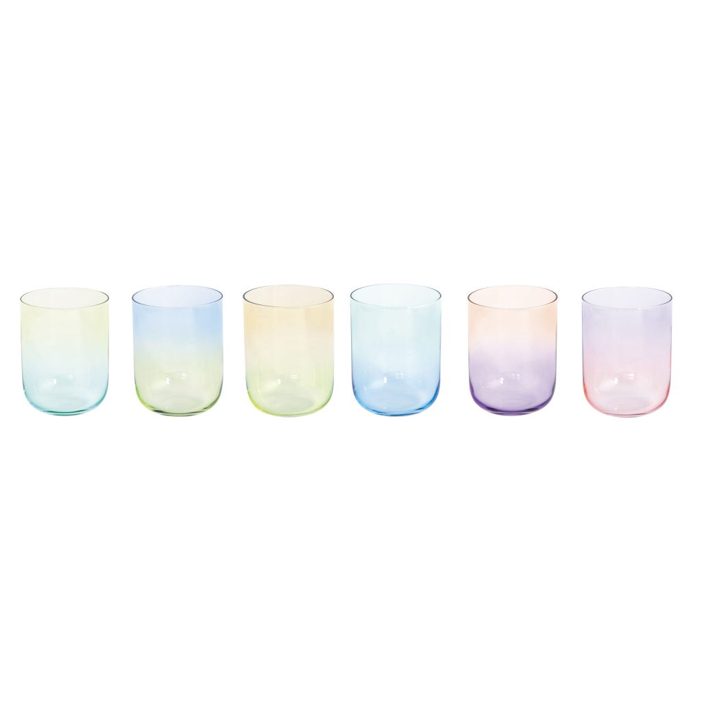 Σετ 6 Ποτήρια Νερού 390ml Πολύχρωμα Rainbow