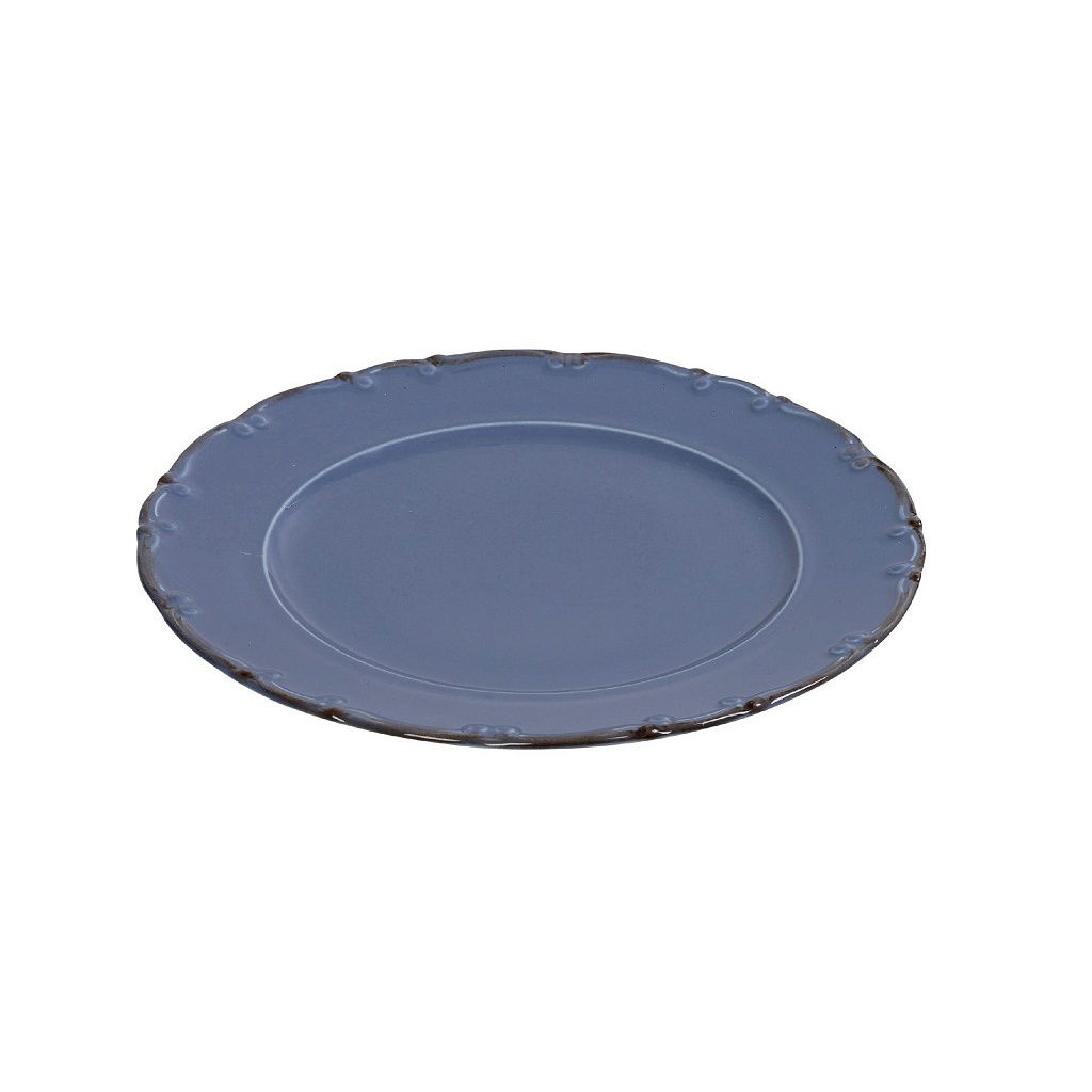 Dis. Liana Πιατο Φρουτου Γαλαζιο Με Καφε Rim 19Εκ (Sma) 6τμχ
