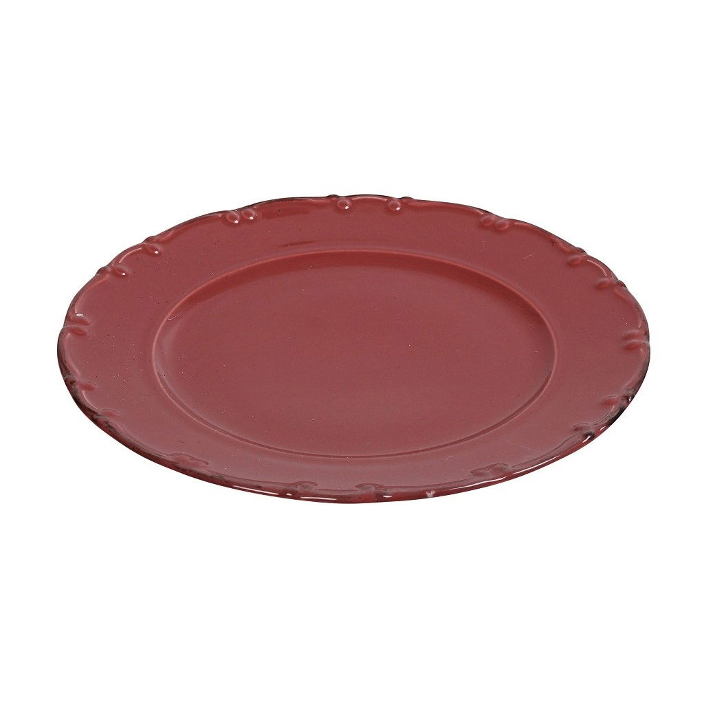 Dis. Liana Πιατο Ρηχο Σκ. Ροζ Με Καφε Rim 27Εκ (Sma) 6τμχ