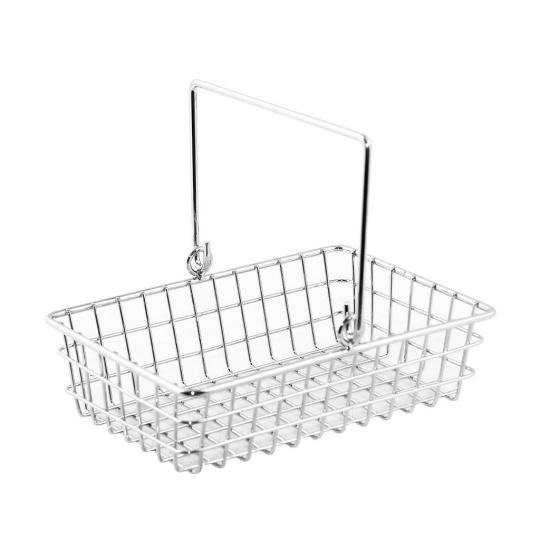 Καλαθακι ''Sup.market''  Χρωμιο Μεσ. 18.5Χ13Χ5Εκ. 3τμχ